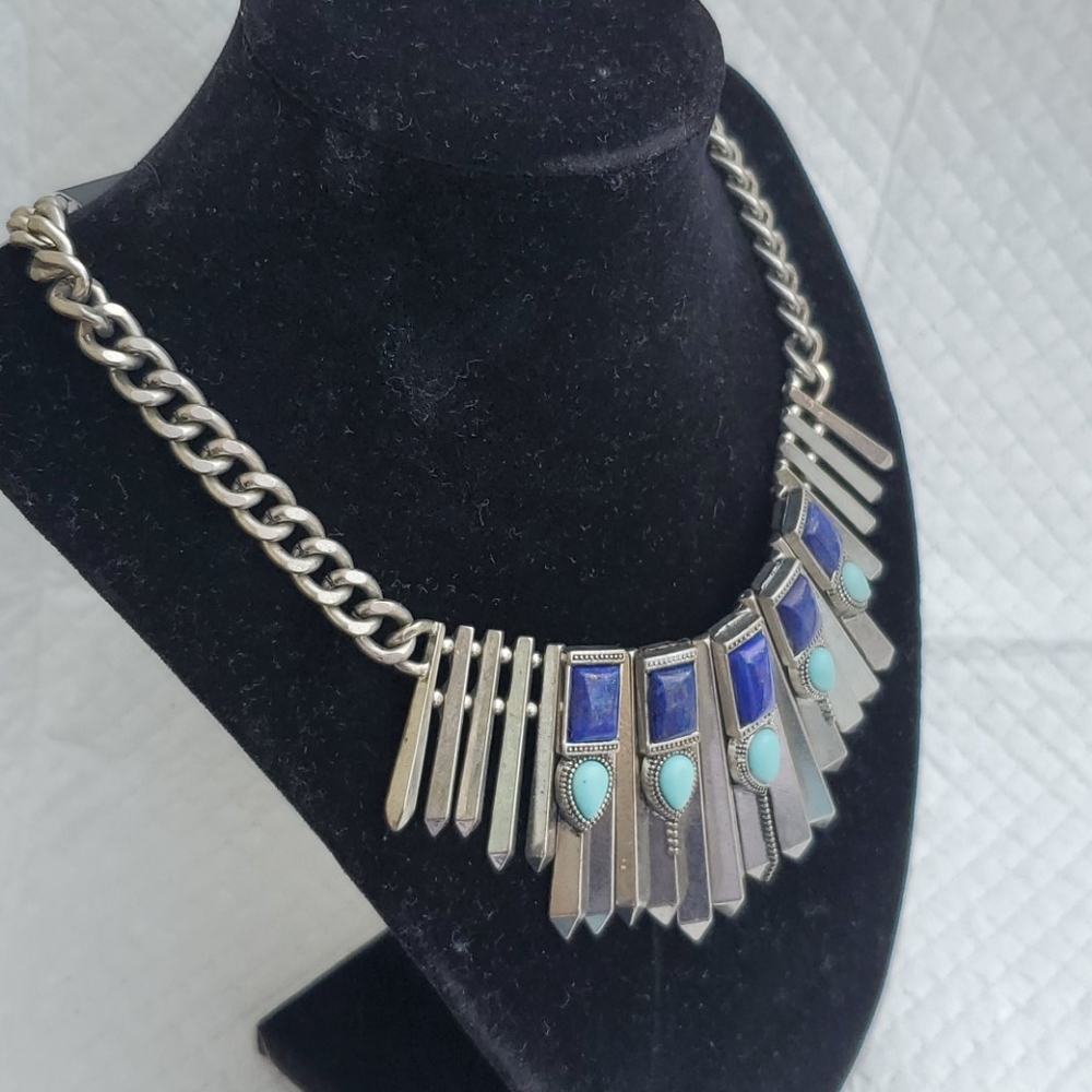 NEW WOMENS AZTEC NECKLACE SILVER SPRING SUMMER - Picture 8 of 14